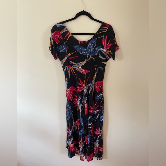 Vintage Tropical/Floral Print Mango Moon Women’s dress Size Small - Picture 1 of 12
